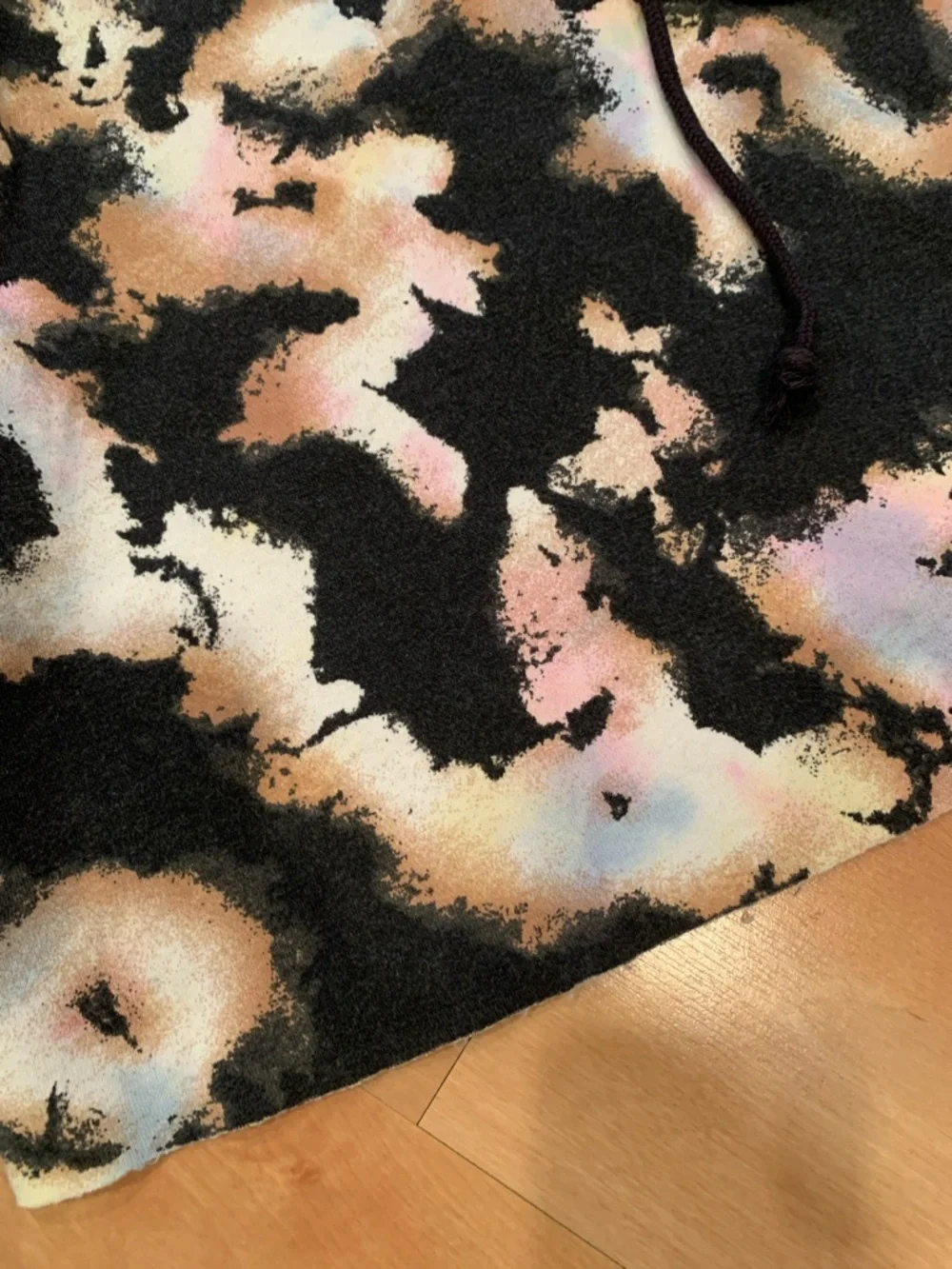 wild fable Black Cropped Tie-Dye Hoodie - Picture 3 of 4